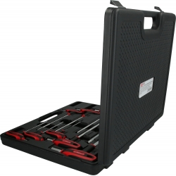 KS-Tools zestaw kluczy inbusowych 6-katnych z głowicą kulową i uchwytem T, 9-szt, 2-12mm